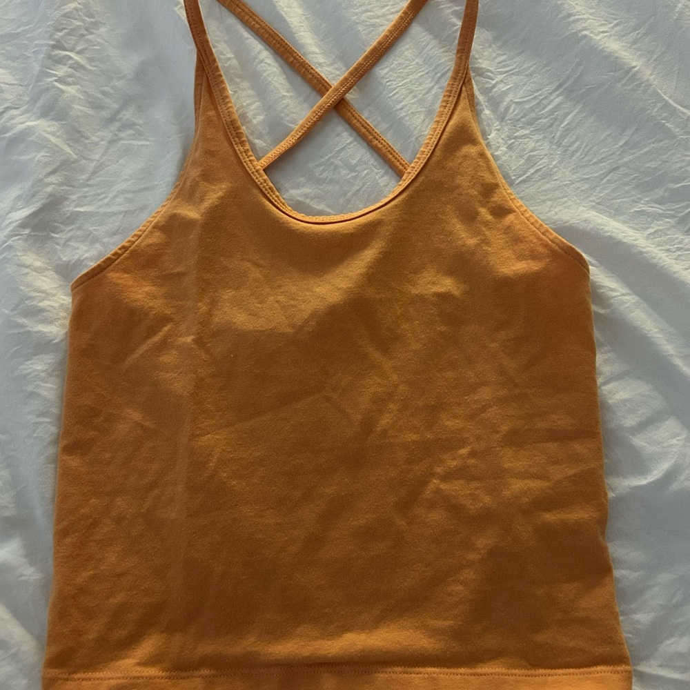 American Eagle Women's Orange Tank Top